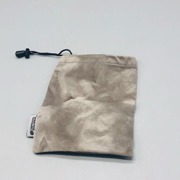 grey suede scrunchy bag silky material on the inside. black tag on side READ - Picture 4 of 4
